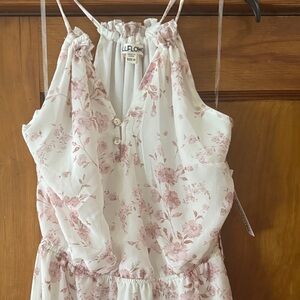 Wallflower Floral Pink and White Maxi Dress